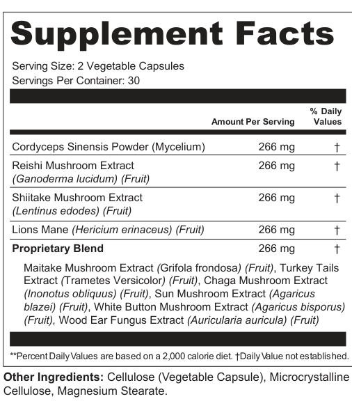 Supplement Facts for Dusken Grove